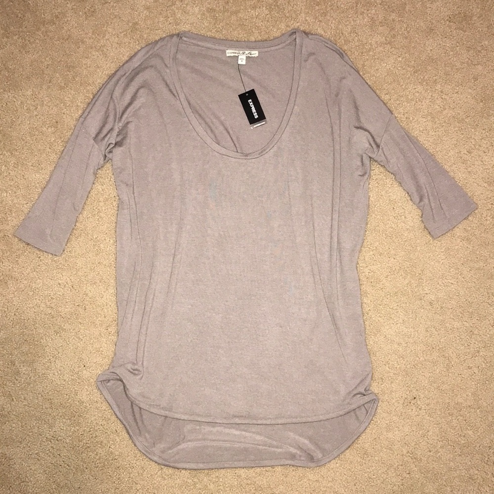 Express One Eleven Dolman Sleeve Hi-Lo Top